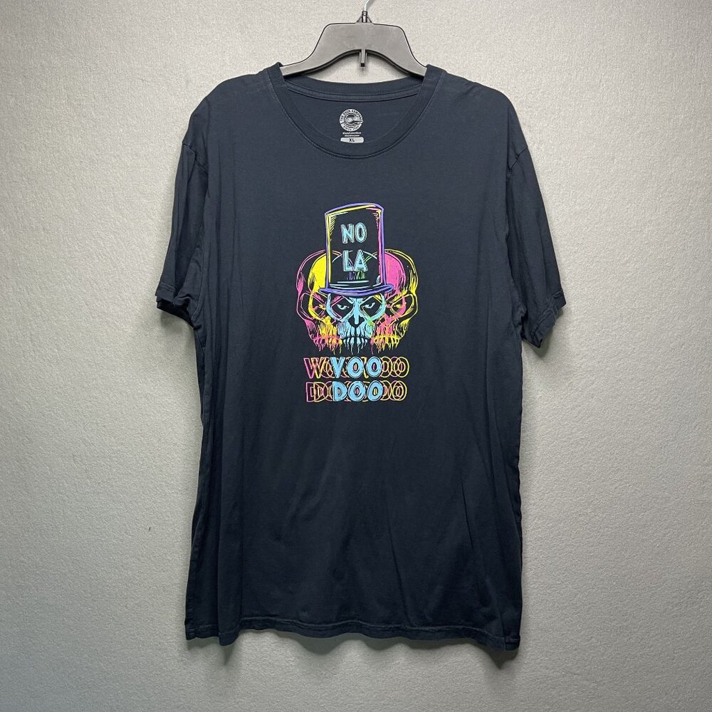Nola Voodoo Skull Graphic T-Shirt XL The Duck Company Navy